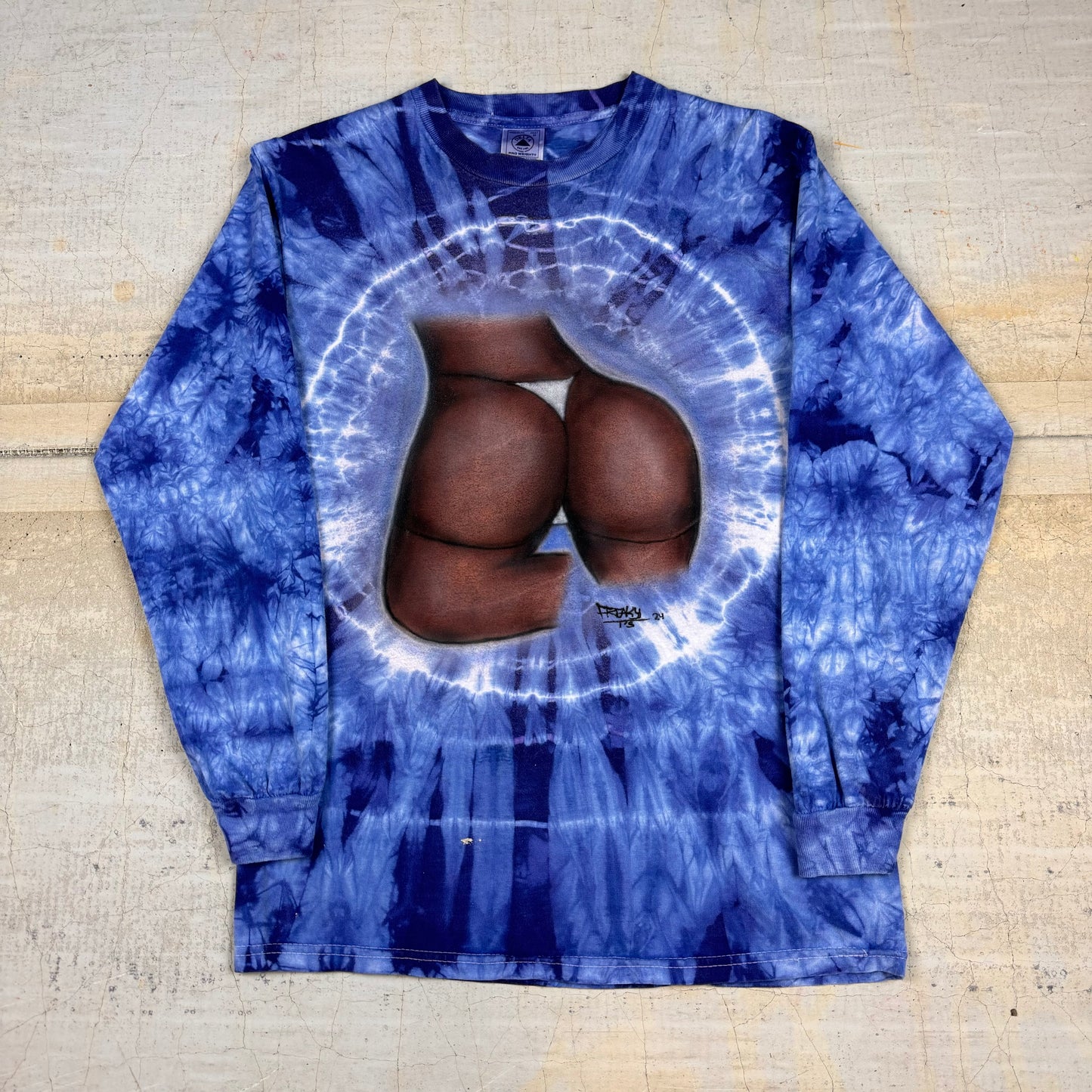 Tie Dye Booty Longsleeve tee (M)